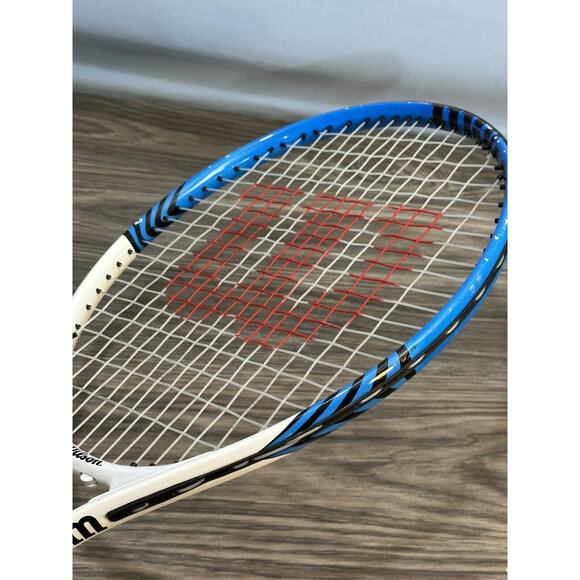 Wilson Federer 23 Edition Tennis Raquet 3 5/8 Black Blue White - Picture 8 of 10
